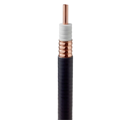 RF Coaxial Feeder Cable, Corrugated Copper Tube, 7/8 in, Non-Halogenated And Fire Retardant (LSZH) Jacket