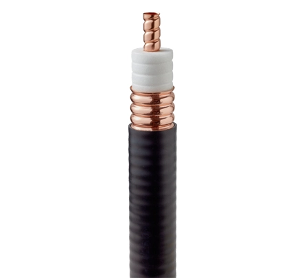 Foam RF Coaxial Cable, Corrugated Copper, 1-1/4 in, Low Smoke Zero Halogen (LSZH) Jacket