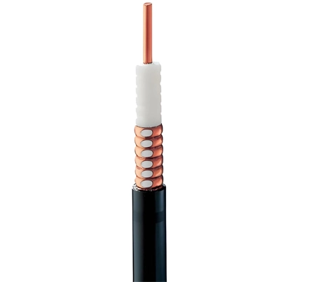 Coaxial Coal Mine Radiating Cable, 2500MHz, Slotted Corrugated Copper Tube, 1/2 in, Black PE Jacket