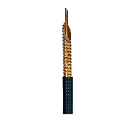 Air Dielectric Coaxial Cable 75 Ohm, Corrugated Copper, 5/8 in, Black PE Jacket