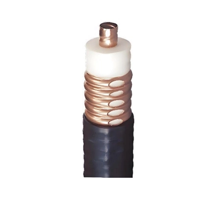 Coaxial Communication Leaky Cable, 2500MHz, Slotted Corrugated Copper Tube, 1-5/8 in, Low Smoke Zero Halogen (LSZH) Jacket