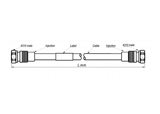 rru cable assembly sf 3/8''-50-lszh, 4.3-10 male straight to 4.3-10 male straight, 20 meters